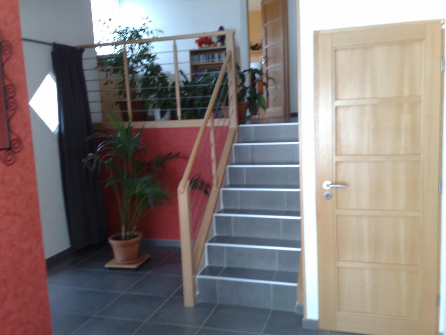 Escalier béton habillé de bois — vue 1